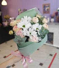 Букет милый в Кулаково Букет цветов из: Хризантемы и Розы в Кулаково
